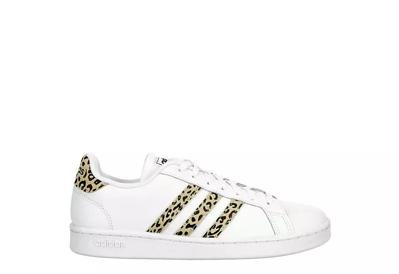 ADIDAS WOMENS COURT SNEAKER LEOPARD SNEAKERS | eBay