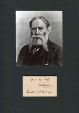 POET James Russell Lowell autograph, signed album page mounted