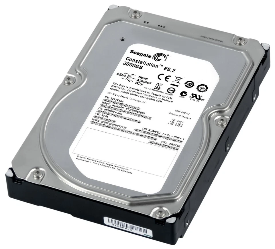 Hard Drive Seagate Constellation ES.2 3TB 7200 64MB SAS ST33000650SS 3.5 " Inch - Image 3 of 3