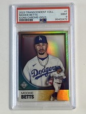 2023 Topps Transcendent Mookie Betts #1 PSA 9 #/10 Icons Chrome Gold Refractor