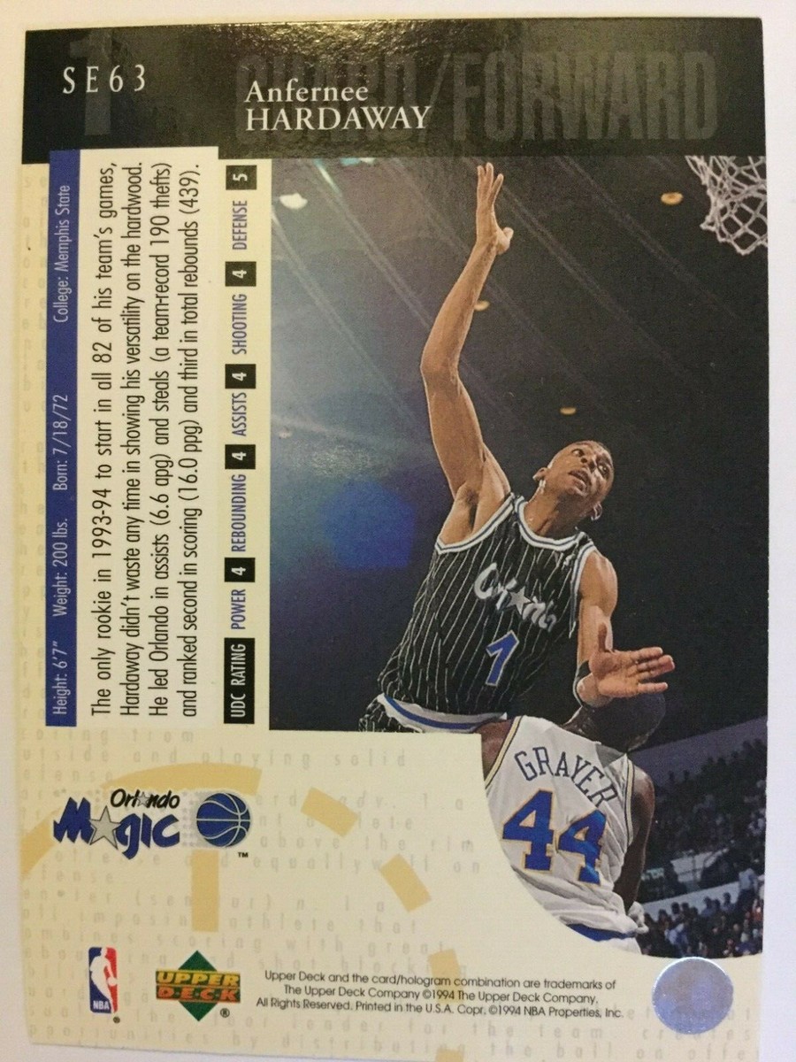 1994-95 Upper Deck NBA SPECIAL EDITION Anfernee Hardaway # SE63 | eBay
