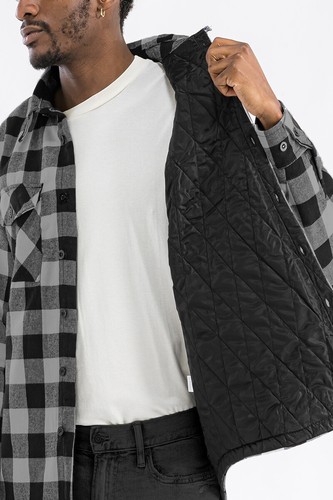 Camisa acolchada de franela forrada a cuadros para hombre EE. UU. - Imagen 6 de 42