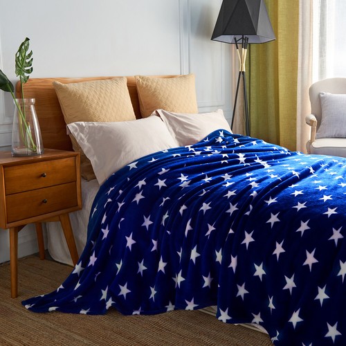 Floral Printed Micro Plush Blanket Flannel Fleece Blanket Bed Blanket Throw King - Picture 23 of 52