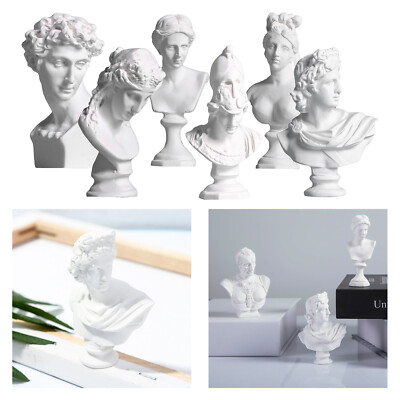 2,4 Zoll klassische Harz griechische David Kopf Büste Statue Replik Skulptur