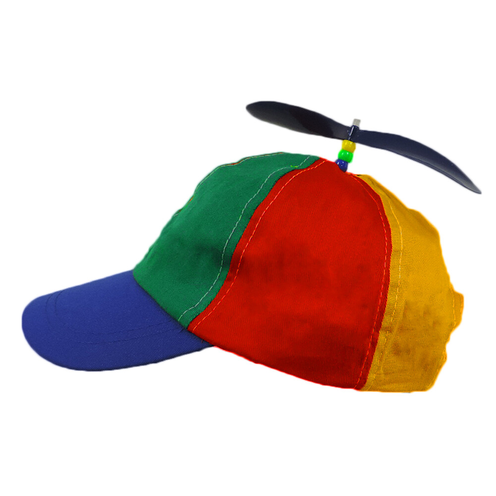Propeller Beanie Baseball Clown Costume Hat Ball Cap Multi Colored