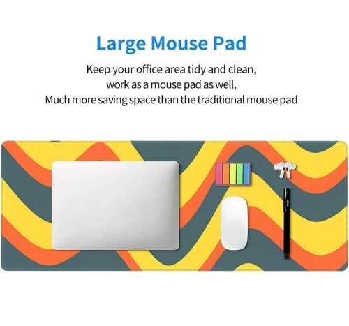 Large Wavy Stripe Mousepad Pad, pink purple and orange - 第 8/8 張圖片
