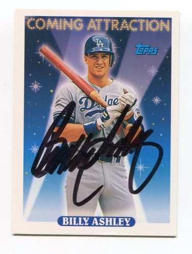 1993 Topps Billy Ashley Signed Card Baseball MLB Autographed AUTO #815