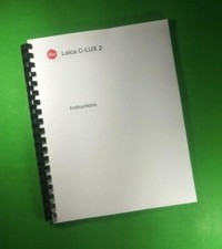 Owners Manual for Leica C-LUX 2 Camera 117 Pages W/Clear Covers 