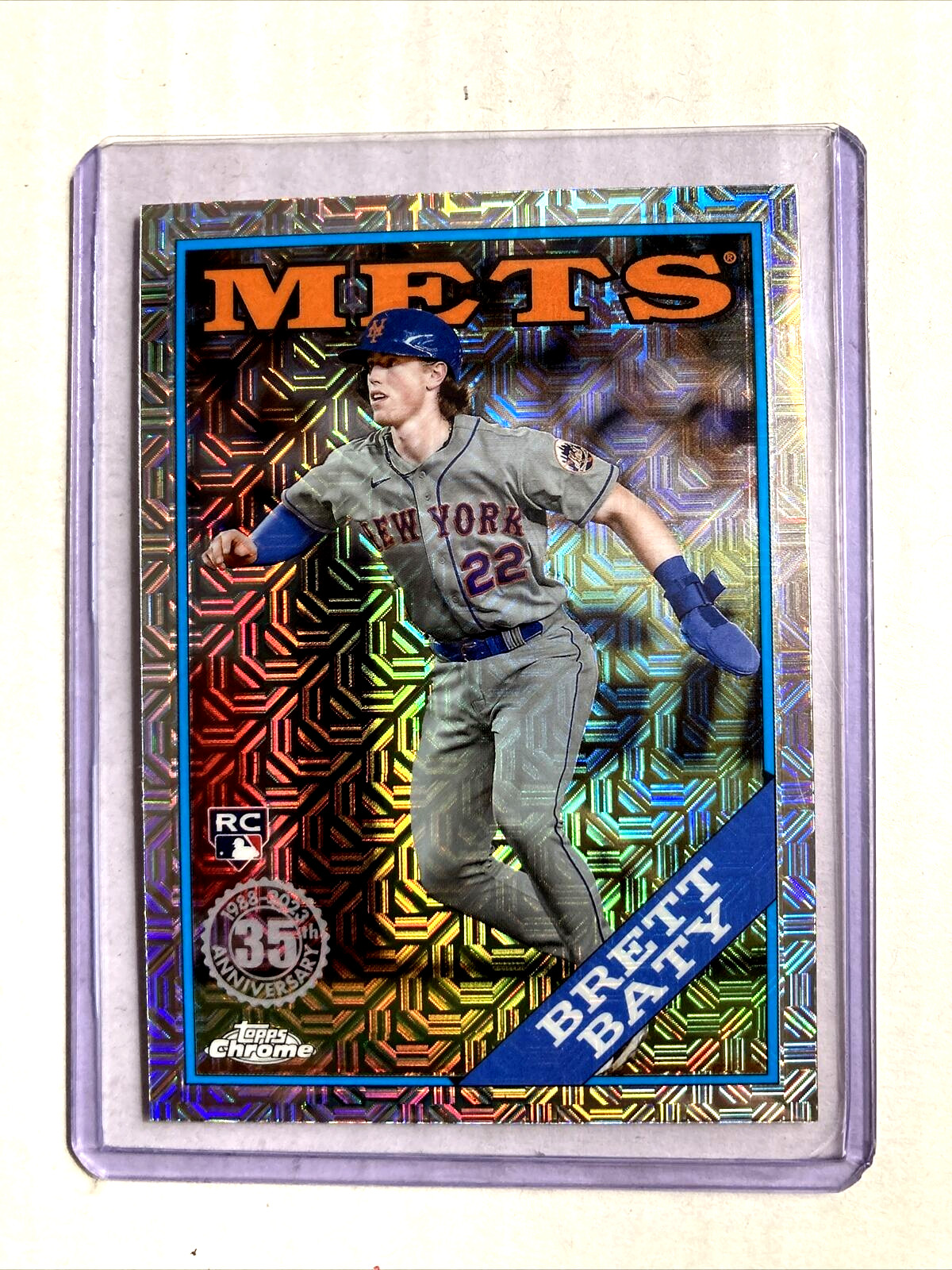 2023 Topps Silver Pack #T88C-14- BRETT BATY Mojo Refractor SP Rookie RC Card.