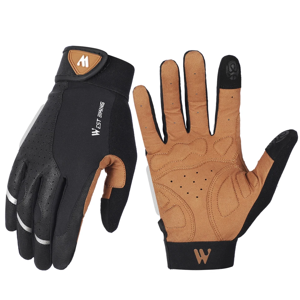 Cycling Gloves Touch Screen Non-slip Bike Bicycle MTB Sports Full Finger Gloves - Image 2 of 4