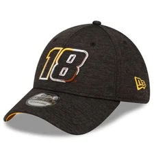 Kyle Busch New Era Numbers Shadow Tech 39THIRTY Flex Hat - Black.  Size L/XL