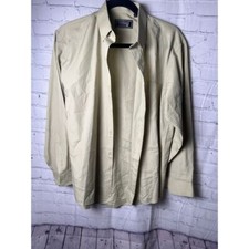 Versace Classic V2 Beige Long Sleeve Button-Up Shirt Elegant Formal Wear