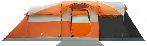 6/8/10 Person Family Camping Tent with Screen Room, Water Resistant Big Tunnel T