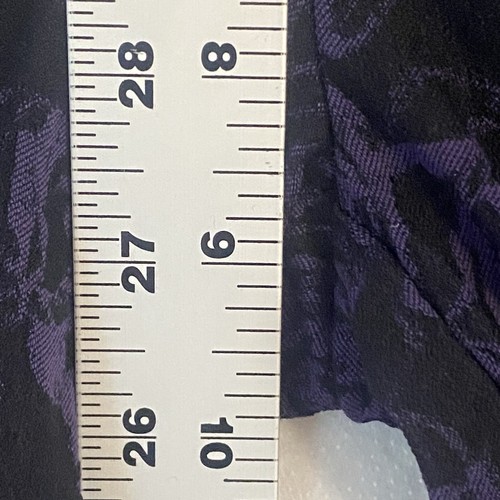 Chico's Damen lila & schwarz strukturierte Blumenhose Stretch Größe 00P/2P - Bild 8 von 9