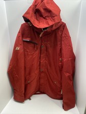 Ride Snowboard Womens Zip Up Sz M Red Hooded Ski Coat Jacket Missing Liner