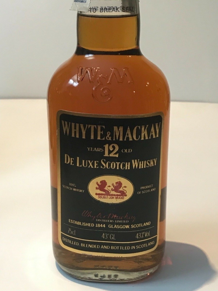 WHISKY WHYTE & MACKAY 12 YEARS OLD DE LUXE BLENDED SCOTCH