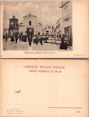Torre Del Greco Piazza Santa Croce Italy Postcard