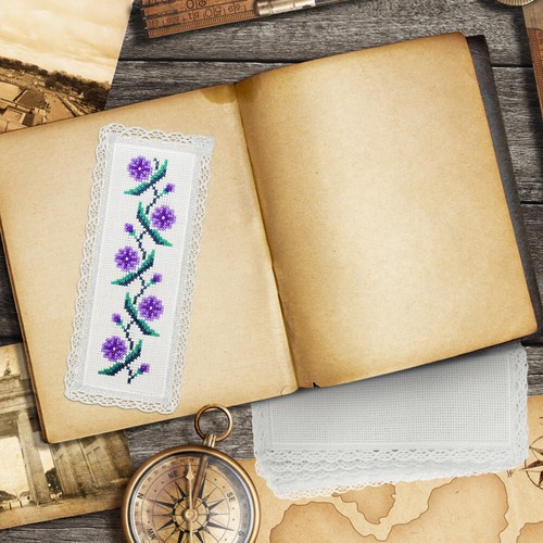 10Pcs Embroidery Book Marks Diy Handmade Cross Stitch Blank Bookmarks - Picture 10 of 11