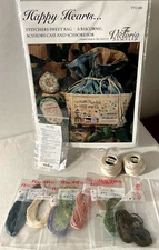 Victoria Sampler HAPPY HEARTS Counted Cross Stitch Pattern & Accessory Pack