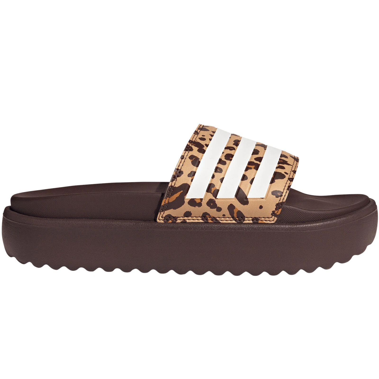 Adidas Originals Adilette Platform ciabatte da bagno sandali con plateau Leo marrone
