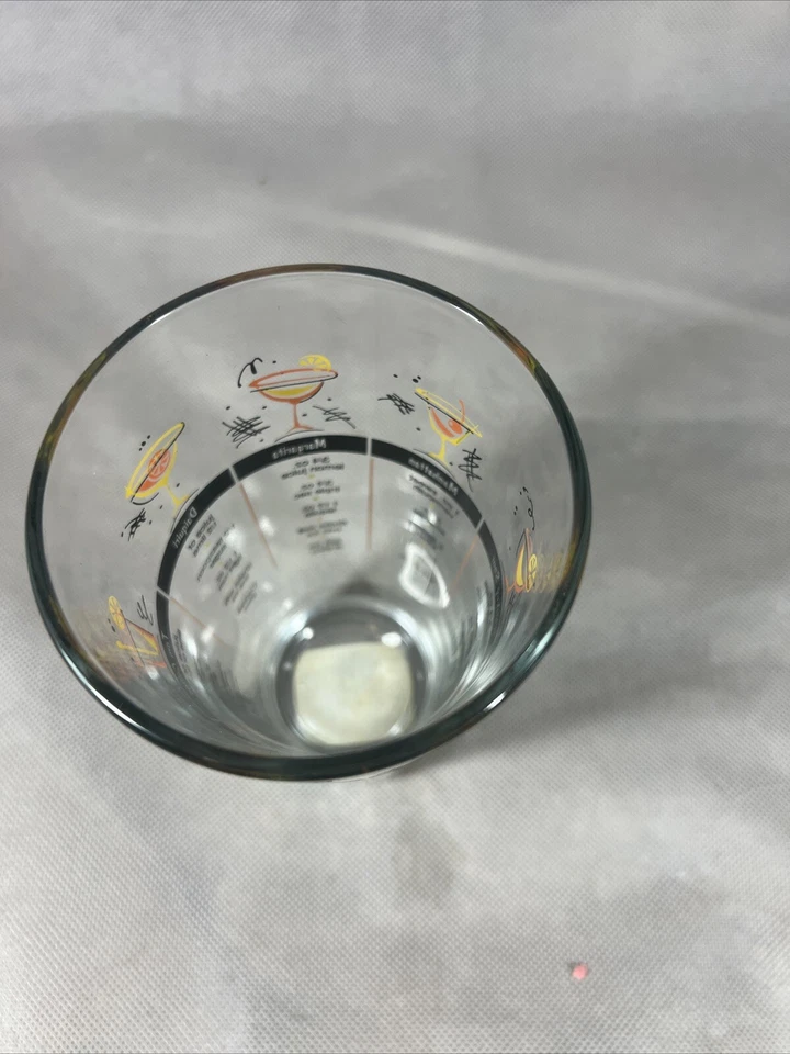 Vaso de pinta Bartender's Measuring + Recipe Mixology 16 oz negro y amarillo R2 Foto 2 de 4