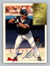 1997 Bowman Certified Autographs Black Ink Donnie Sadler #CA72 Boston Red Sox