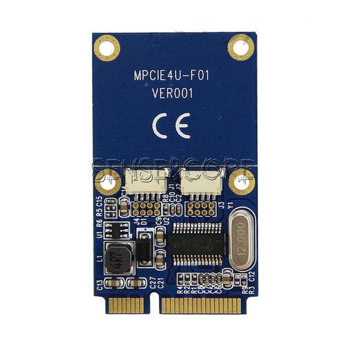 Mini PCI-E PCI Express to 5-pin Dual USB 2.0 Adapter Riser Card Extender- - Picture 3 of 8