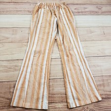 Roxy Pants Womens Large Orange White Wide Leg...