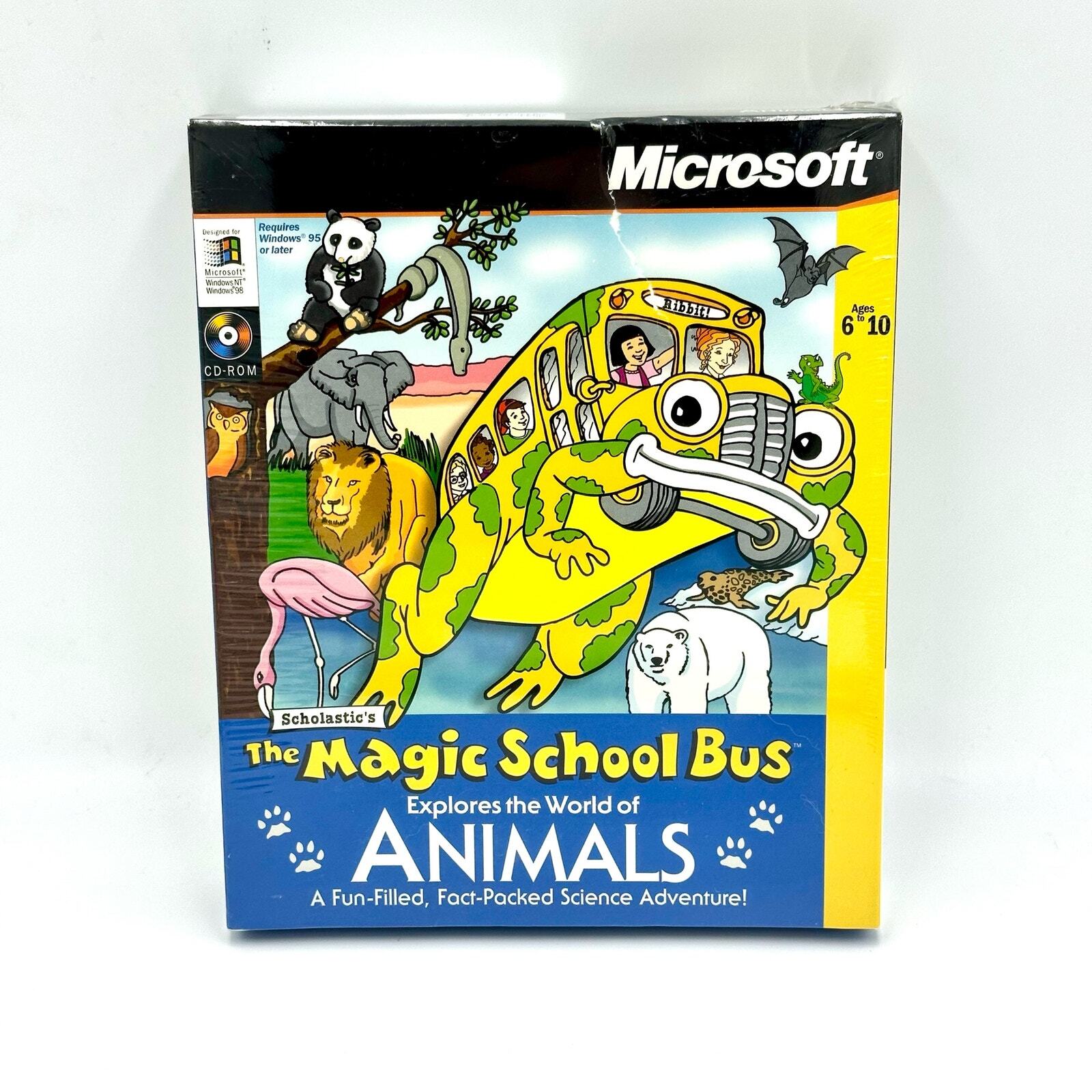Scholastic'sTheMagicSchoolBusExplorestheWorldofAnimals(PC,1999)New