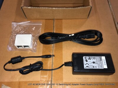 LOT 40 NEW DVE DSA 20D 12 Switching AC Adapter Power Supply Cord FREE SHIPPING