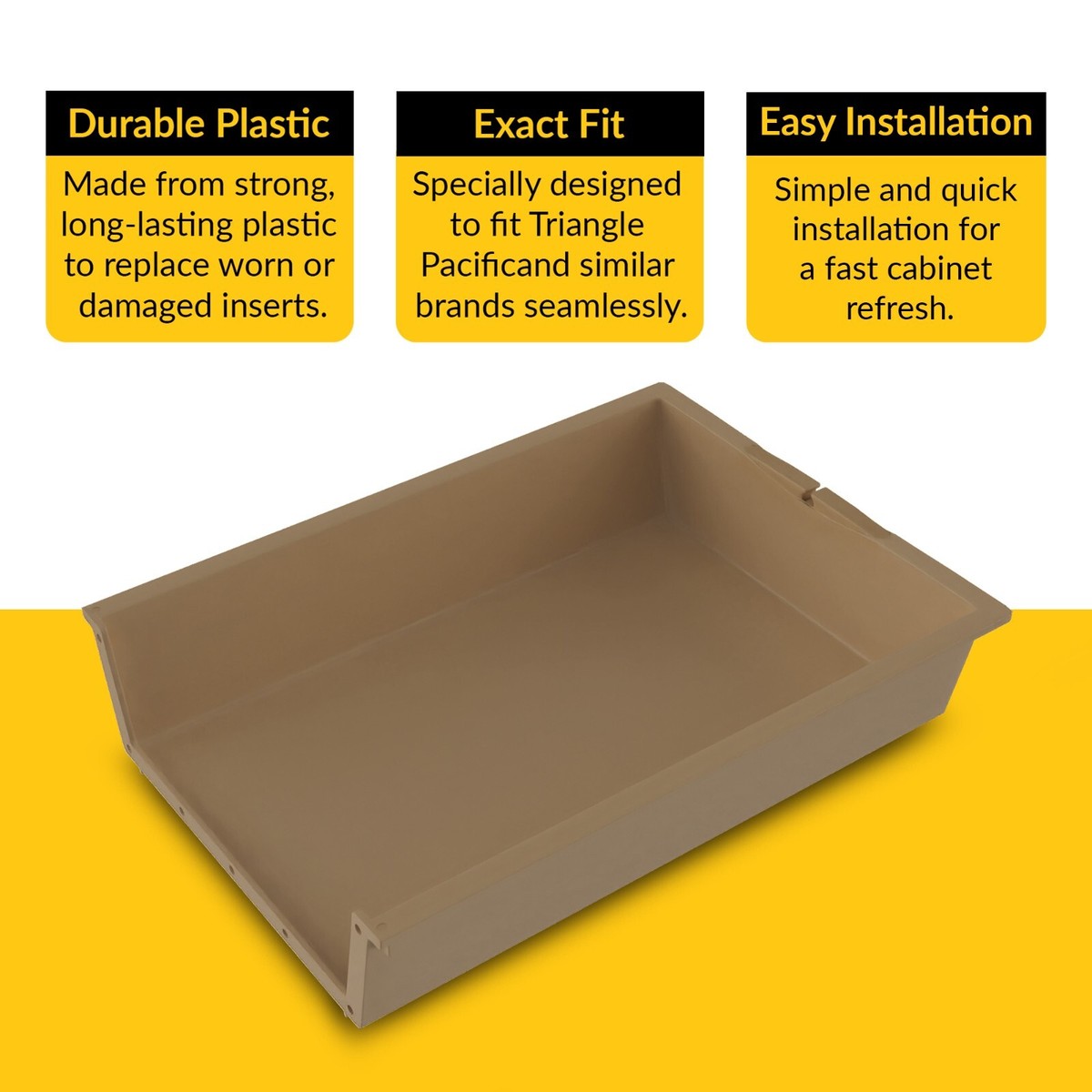 Brixwell Cabinet Drawer Insert -Durable Replacement, 14-5/8 in.W x