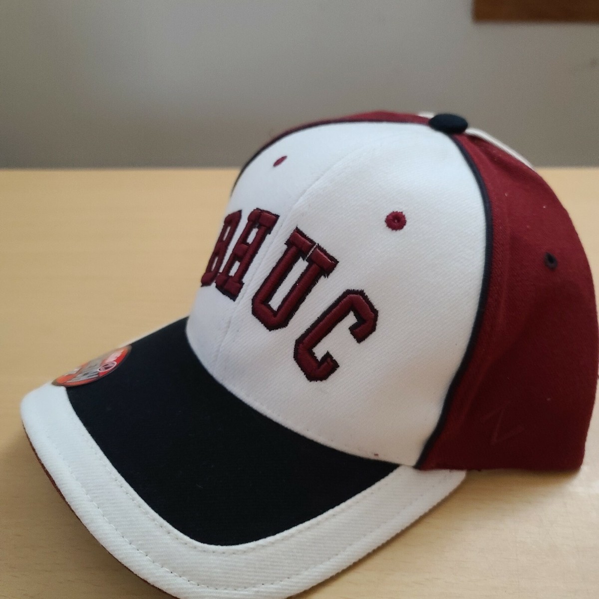 BHUC Zephyr Maroon Whie Black Baseball Cap Hat Fitted Size BHUC Zephyr Maroon Whie Black Baseball Cap Hat Fitted Size