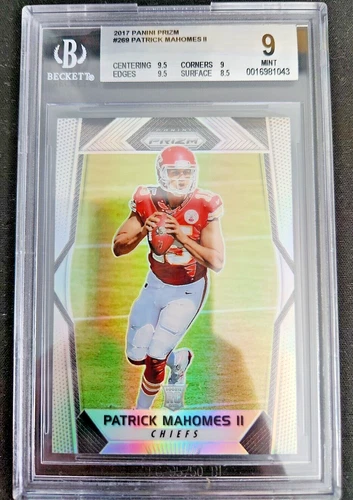 2017 Panini Silver Prizm #269 Patrick Mahomes II RC Rookie BGS 9 " PRISTINE "