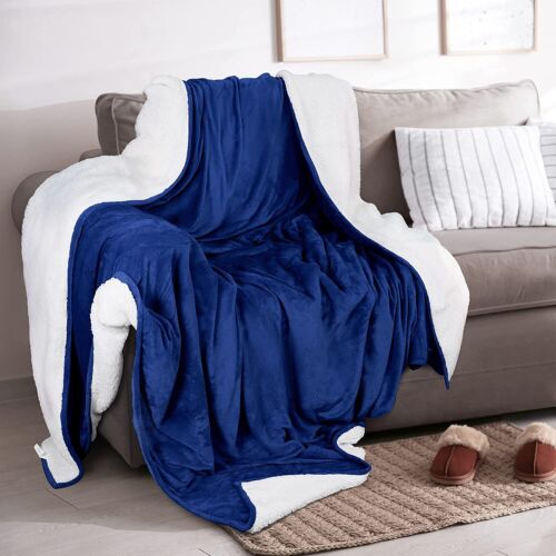Sherpa Bed Blanket 480GSM Plush Blanket Fleece Reversible Blanket Utopia Bedding - Picture 23 of 88