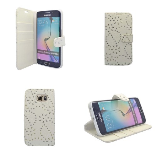 CASE FOR SAMSUNG GALAXY S6 EDGE GLITTER VARIOUS COLOURS PU LEATHER WALLET COVER - Picture 5 of 25