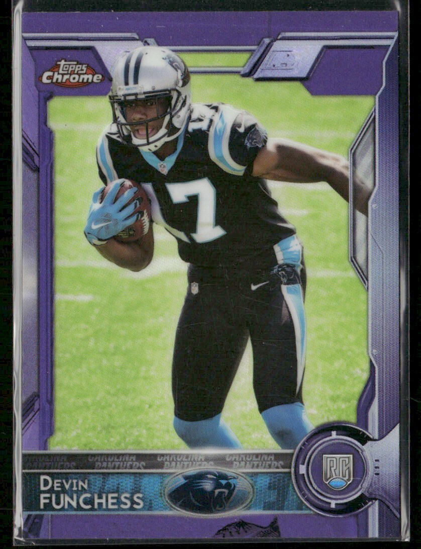 2015 Topps Chrome Purple Refractor Devin Funchess #107 RC Carolina Panthers