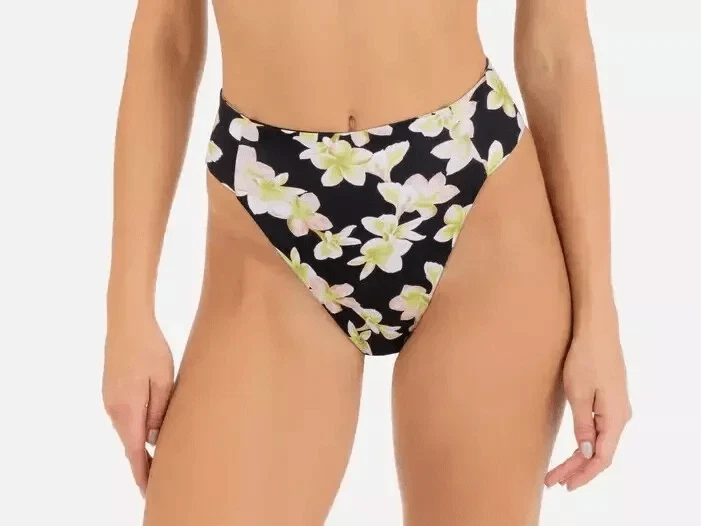 HURLEY MAX PLUMERIA PESTAÑA COMPLETA FONDO LATERAL Floral Verde/Rosa/Negro Foto 2 de 2