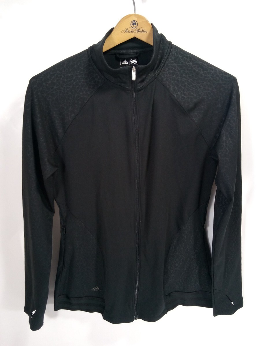 Adidas Full Zip Lightweight Golf Jacket Black Men's Medium Pockets