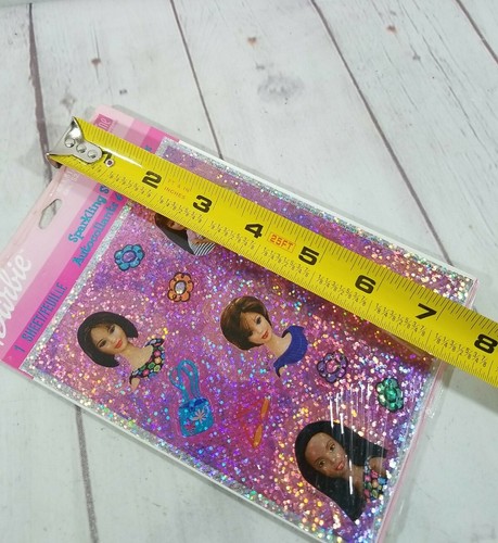 Adesivi vintage Hallmark Heartline Barbie scintillanti nuovi con scatola 1 foglio 2000 - Foto 10 di 10