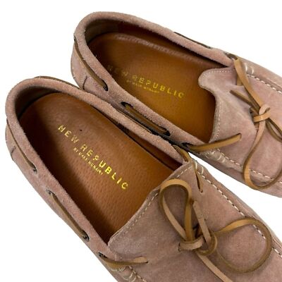 New Republic by Mark McNairy Leather Tie Taupe Pink Suede Moccasins Eu 39 (US 7) s-l400.jpg main image 2