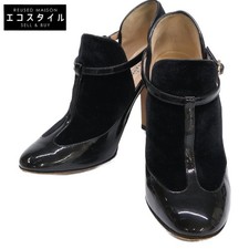 Valentino Garavani Booties Velour Shoes 36 Black Women s