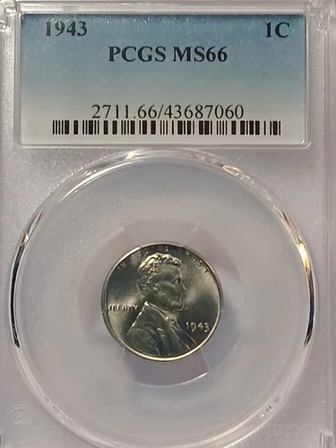 1943  1C  Lincoln Wheat One Cent  PCGS MS66  57508140