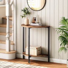 HOOBRO Side Table Half Moon Table Corner Table Sofa Tables Bedside Tables