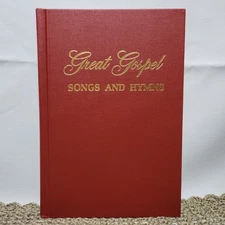 Vintage 1976 Great Gospel Songs And Hymns Red Hardcover Shape Note Edition 