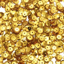 Loose Sequins 1400Pcs Cup Embroidery Sequins for Crafts Sewing,Deep Gold