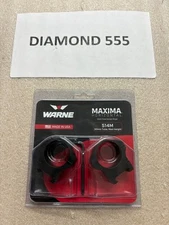 Warne Maxima Horizontal Scope Rings 514M - Black | 6776