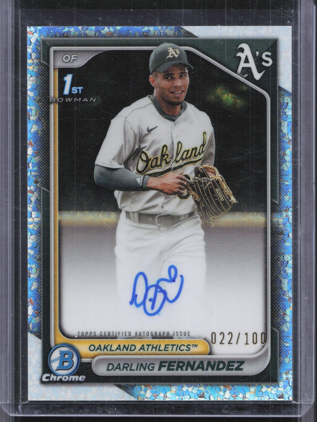 2024 Bowman Chrome #CPA-DF Darling Fernandez 1st Mini-Diamond Auto #/100