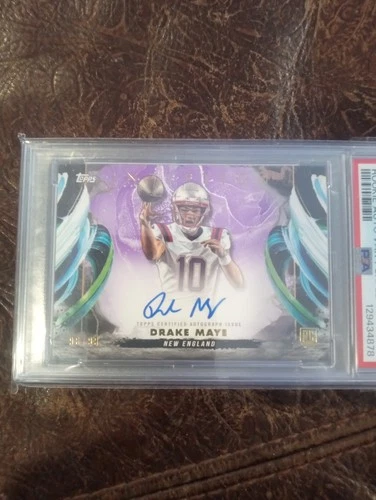 2024 TOPPS INCEPTION DRAKE MAYE ROOKIE ON CARD AUTO PSA 7 96/99 MVP ? 🔥💵🏈🔥!