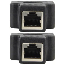 2 Pcs connecteur réseau durable Internet câble Splitter Ethernet Adaptateur