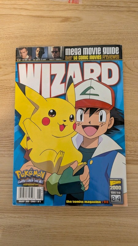 Wizard Magazine August 1999 Pokemon Pikachu Ash Comics Movie Guide